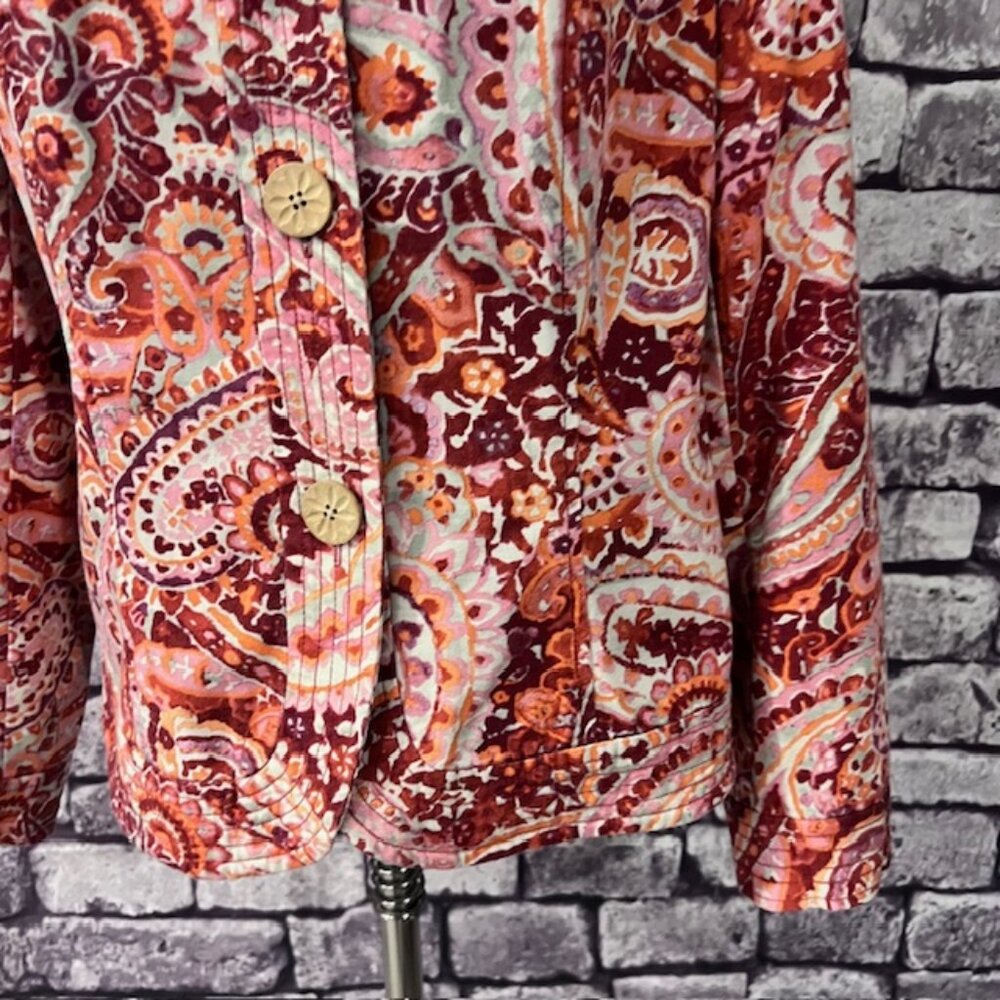 Coldwater Creek Multicolored Button Down Jacket S… - image 3